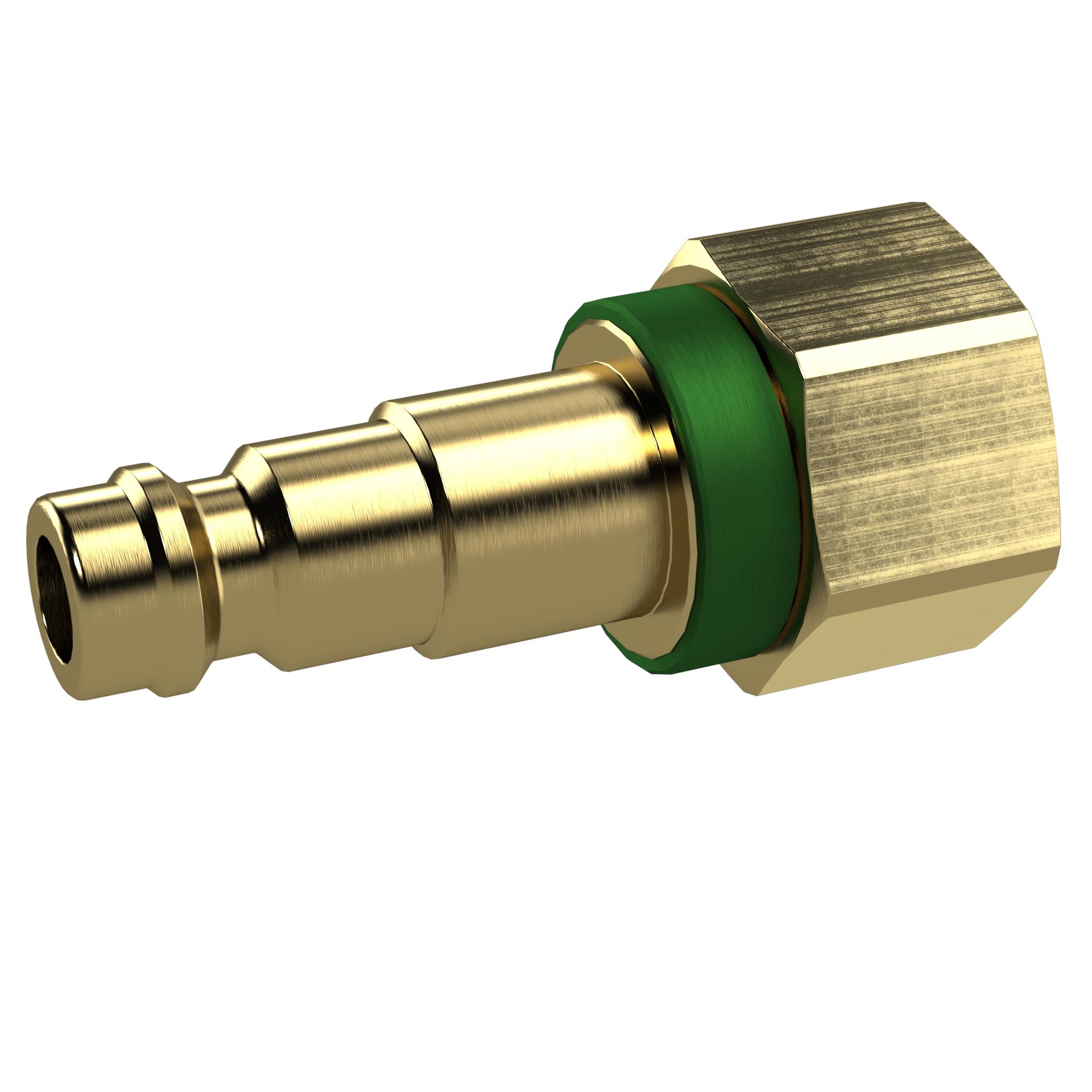 RIEGLER unmistakable nipple NW 5, bare brass, G 1/8 IG, green