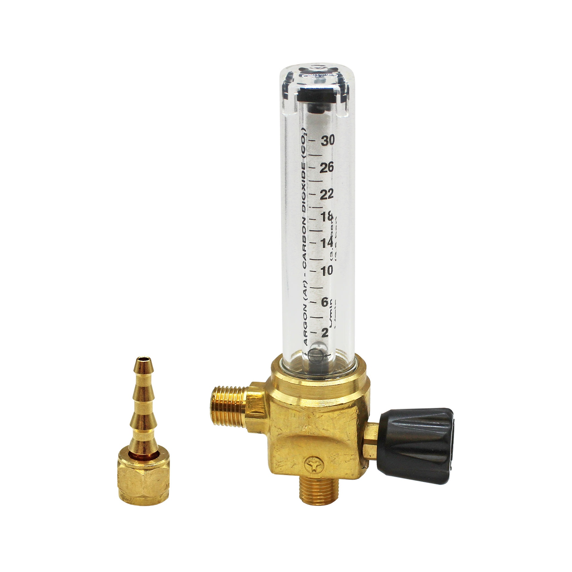 RIEGLER flow meter for cylinder pressure reducer, 0 - 30 l/min, MS/KS