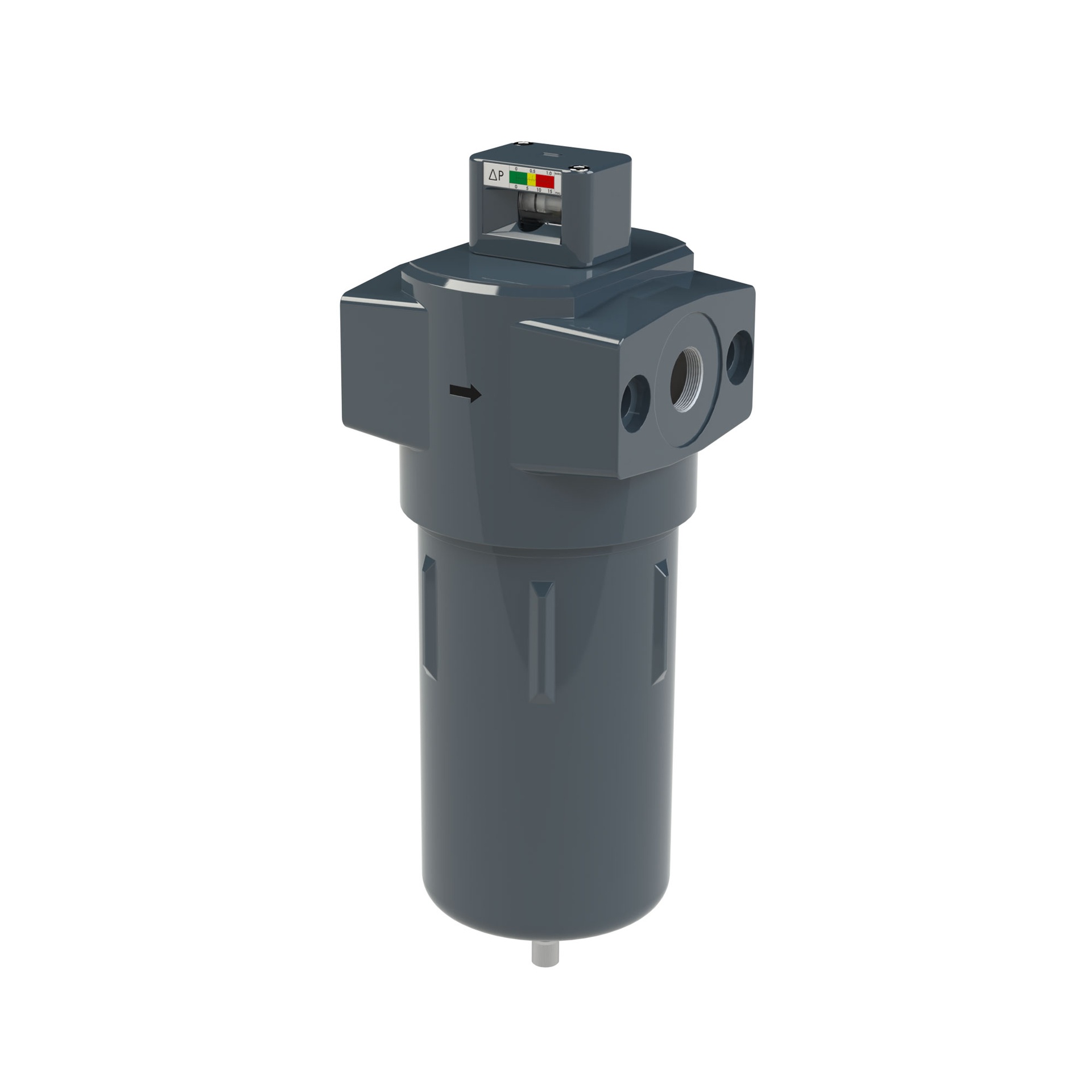 RIEGLER Mikrofilter mit Differenzdruckmanometer, 0,01 µm, G 3/8