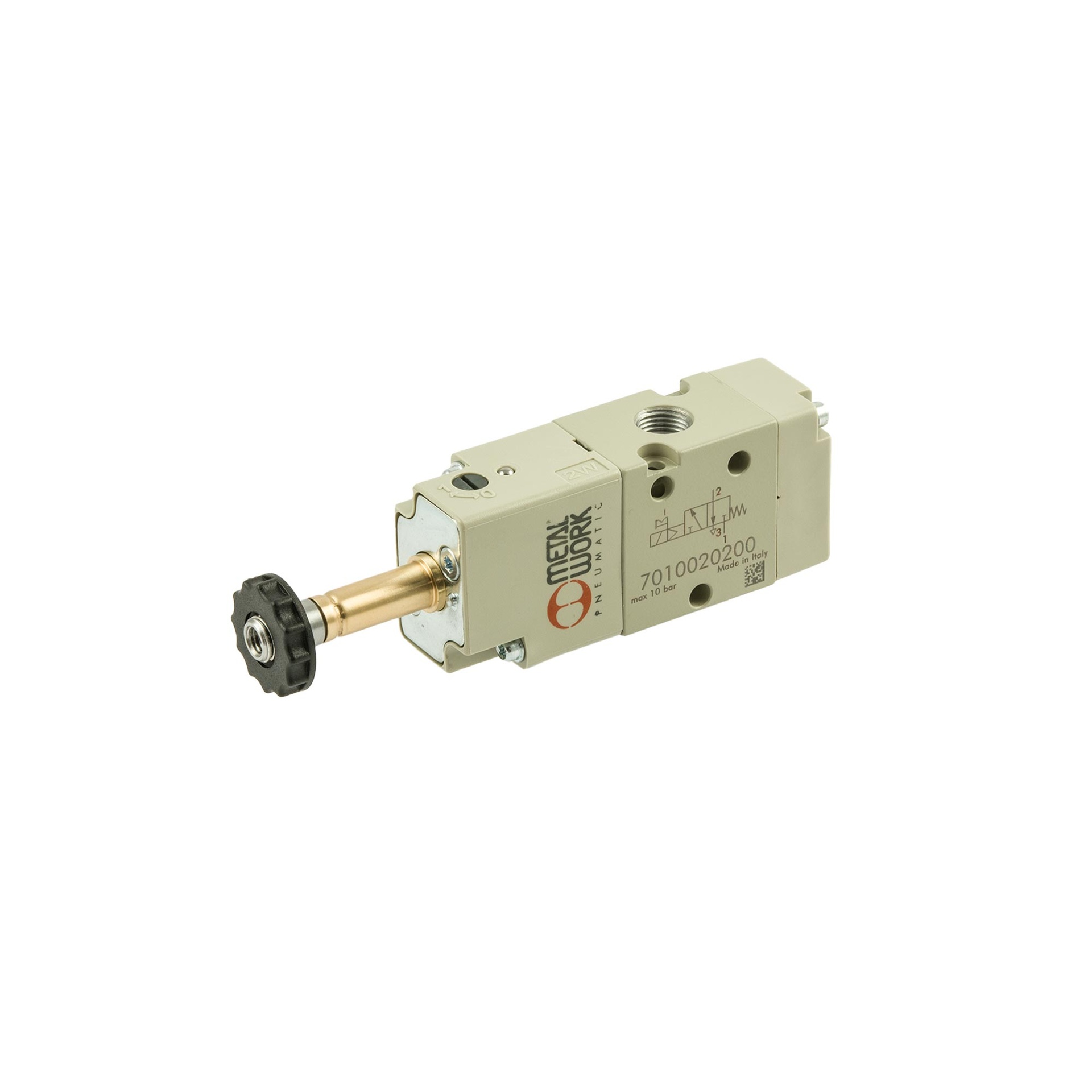 RIEGLER 3/2-way valve, electropneumatic, external control, monostable, G 1/4, NC