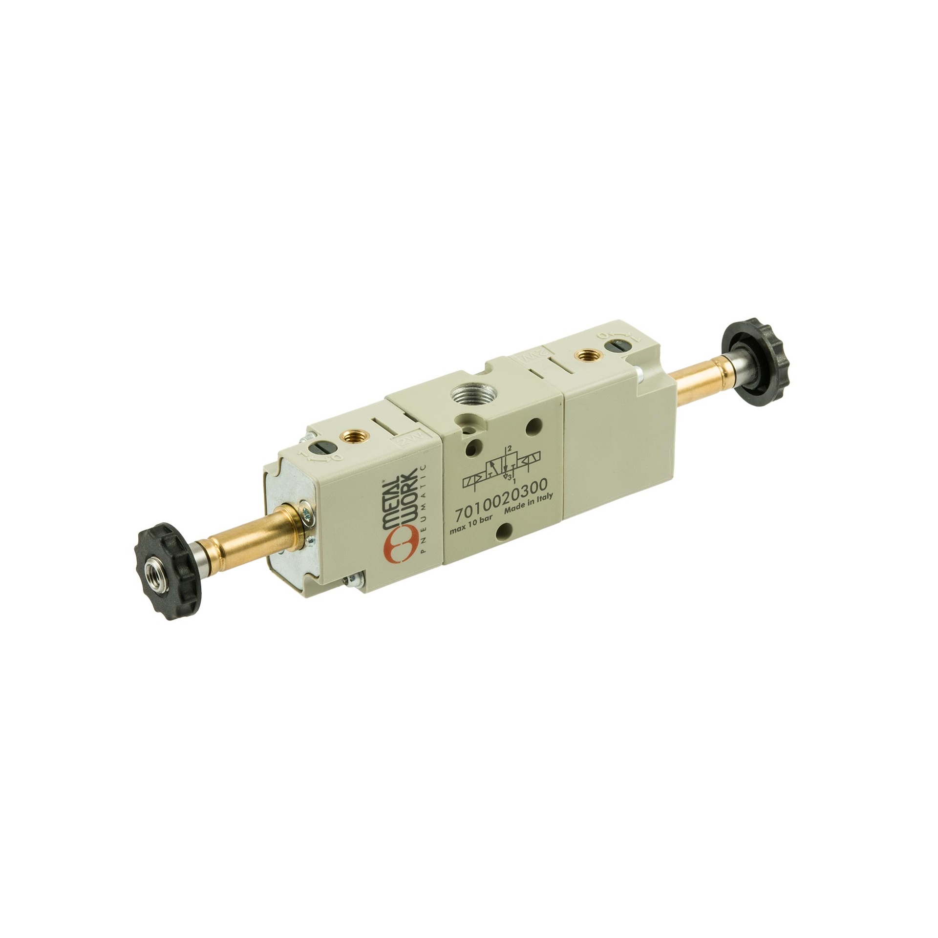 RIEGLER 3/2-Wegeventil, elektropn., ext. Steuerluft, bistabil, G 1/4