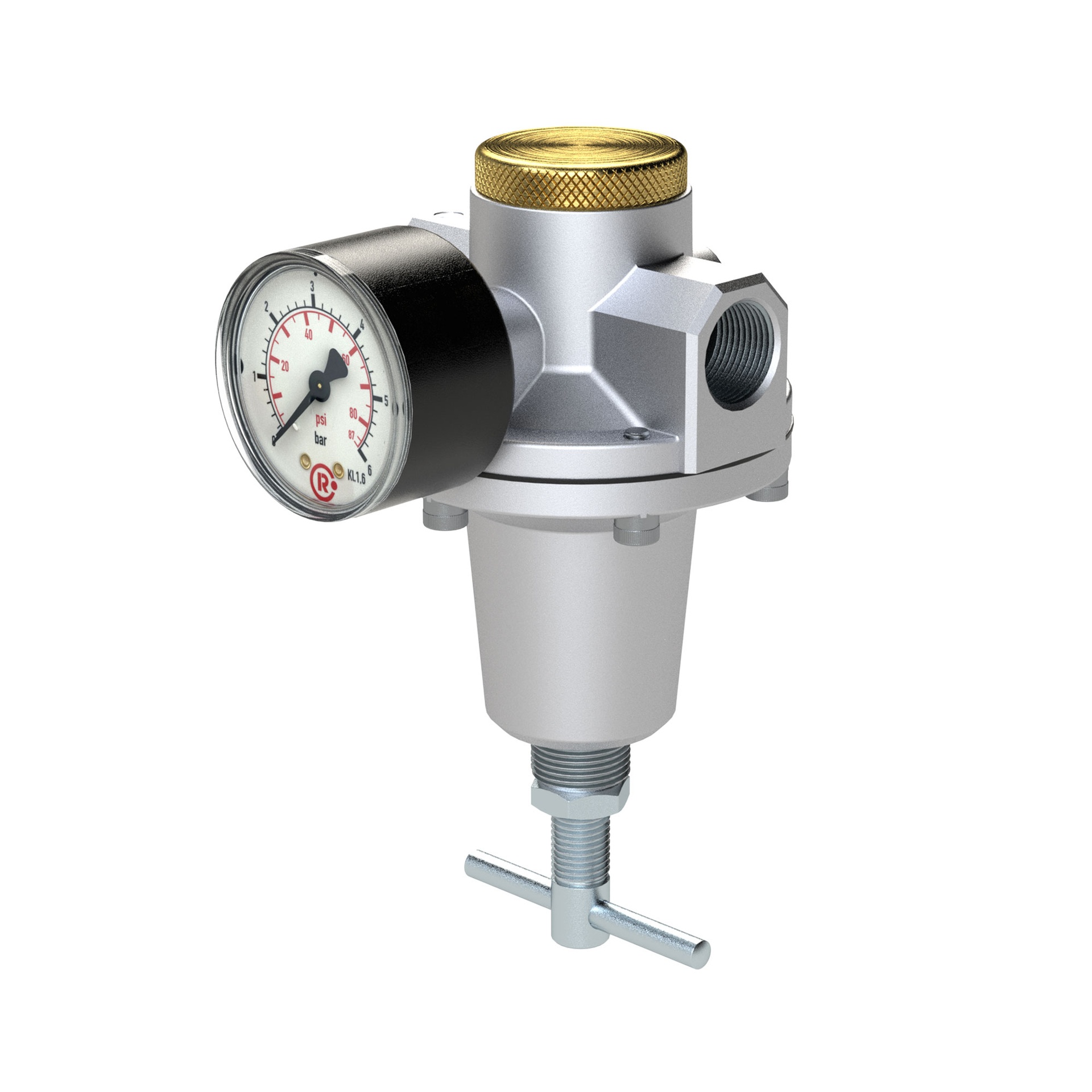 RIEGLER constant pressure regulator incl. pressure gauge, BG 3, G 1/2, 0.5 - 16 bar