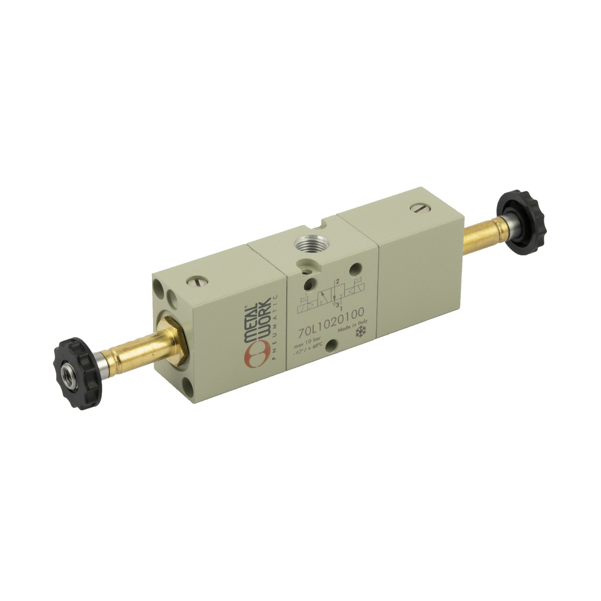 RIEGLER 3/2-way valve, cryogenic, electropneumatic, bistable, G 1/8