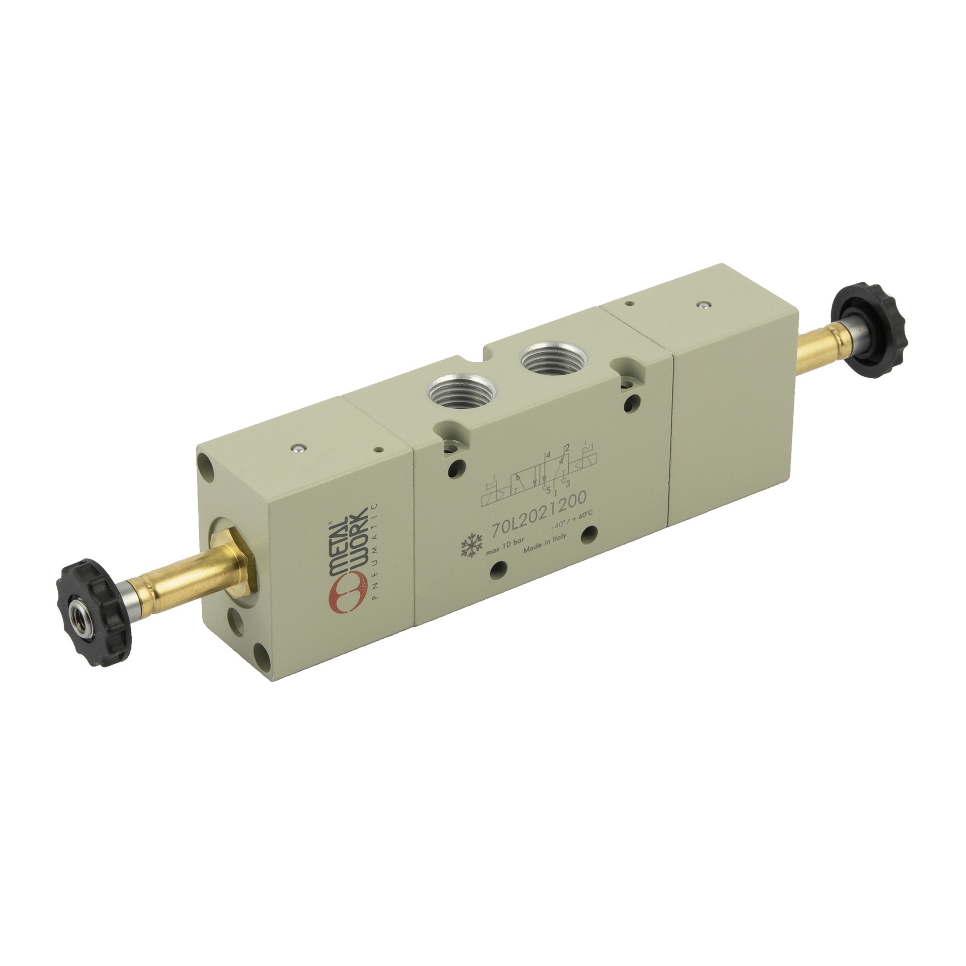 RIEGLER 5/2-Wegeventil Tieftemperatur, elektropn., bistabil, G 1/4