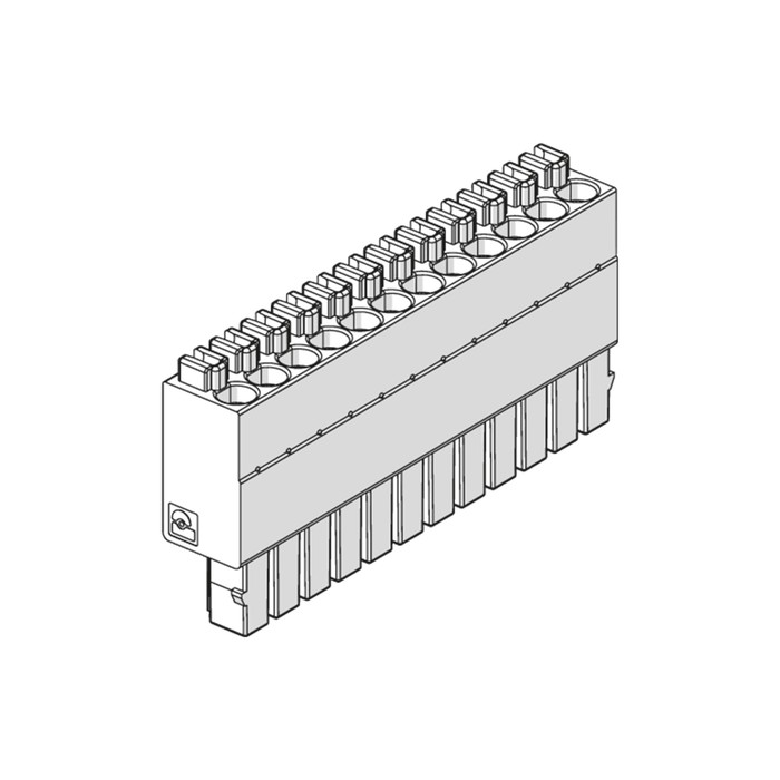 RIEGLER connector strip with spring terminal, 12-pin, PU 4 pcs.