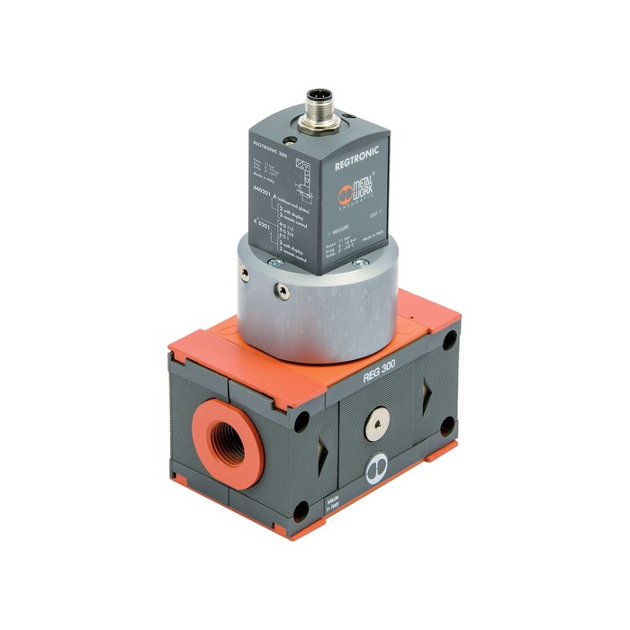RIEGLER precision prop. pressure regulator REGTRONIC 300, G 1/2, remote-controlled, 0-10 V
