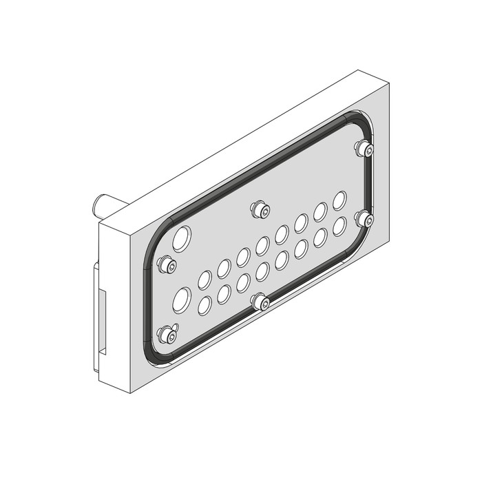 RIEGLER Montagesatz Spritzbereich EB 80, für 3-8 Positionen, Aluminium