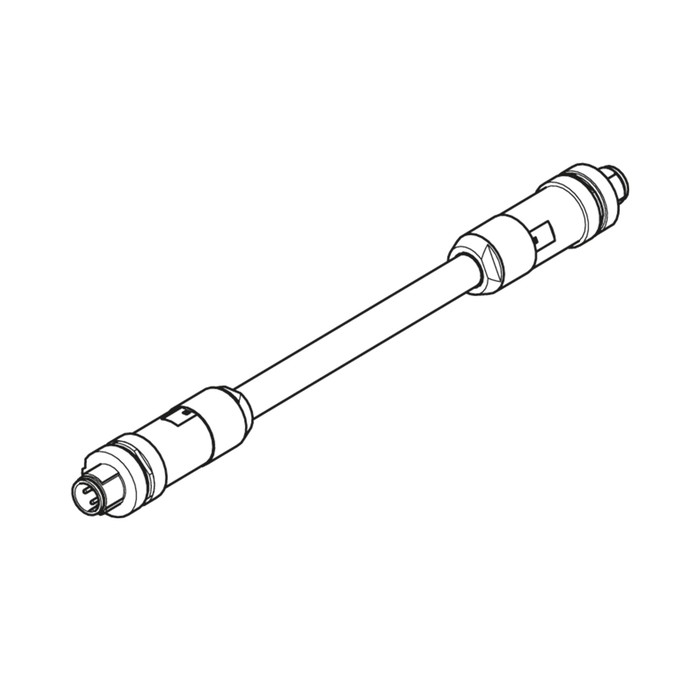RIEGLER bus cable, M12 plug 0° / M12 plug 0°, 4-pin, D-coded, 10 m