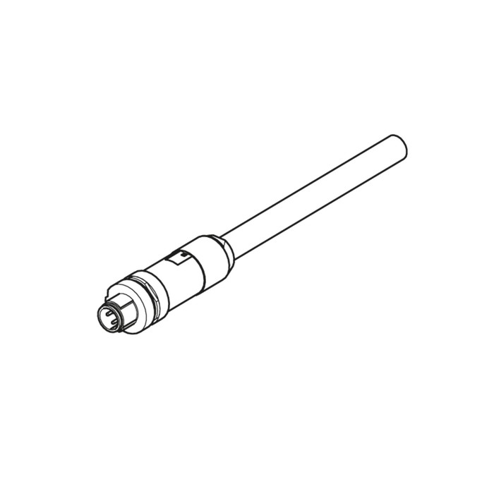 RIEGLER bus cable, M12 plug 0° / open end, 4-pin, D-coded, 3 m
