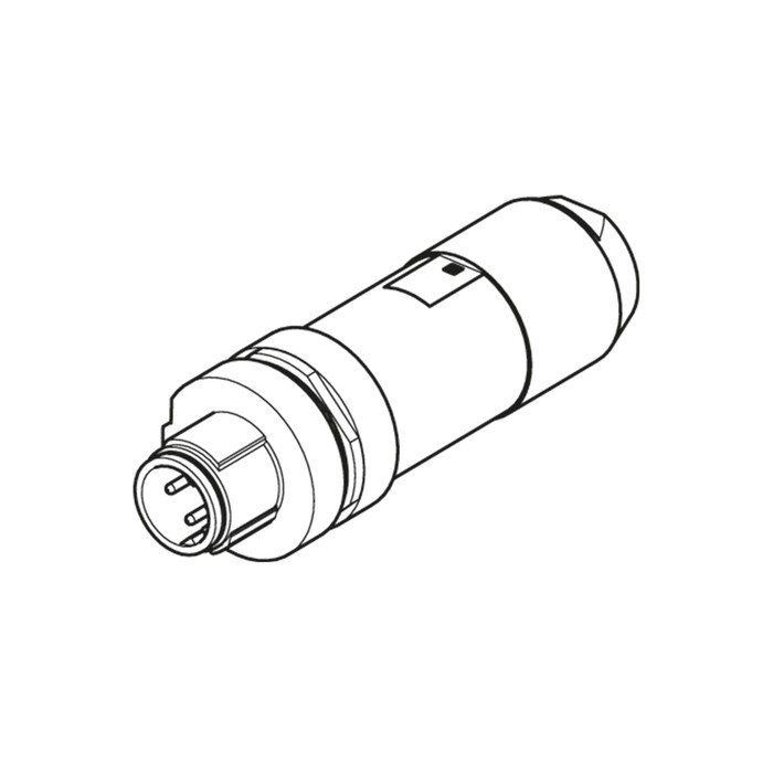RIEGLER M12 Stecker 0°, für Ethernet, 4-polig, D-kodiert