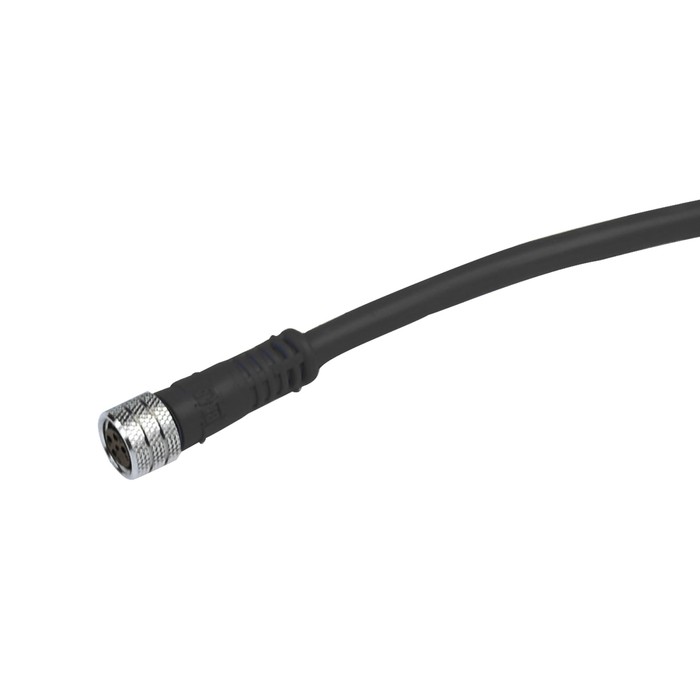 RIEGLER power cable, M8 socket 0° / open end, 4-pin, high-flex, 10 m