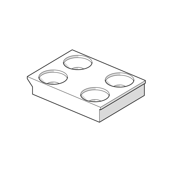 RIEGLER mounting plate set EB 80, 2 pieces incl. 4 screws