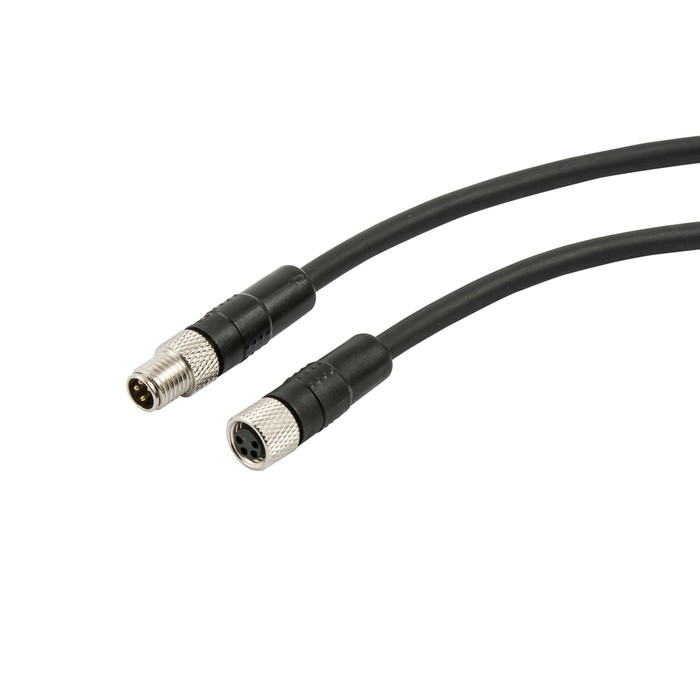 RIEGLER Anschlusskabel, M8 Stecker 0° / M8 Buchse 0°, 4-polig, 1 m