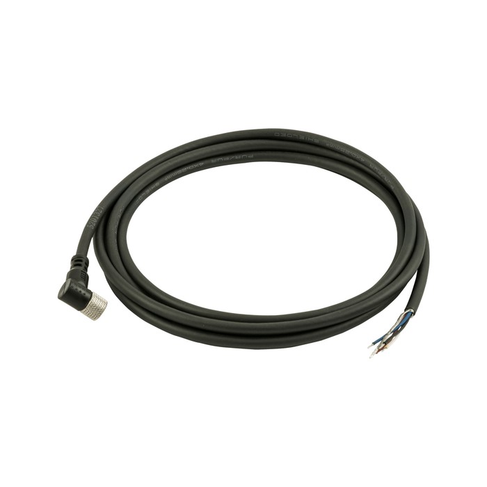 RIEGLER connection cable, M8 socket 90° / open end, 4-pin, 2 m