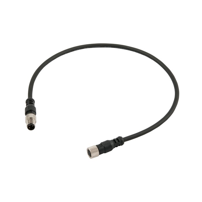 RIEGLER Adapterkabel Druckschalter, M8 St. 0° / M8 Bu. 0°, 3-polig, 0,3 m