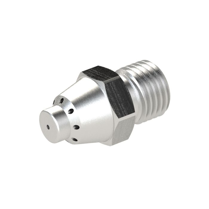 RIEGLER nozzle, air shield Ø 1 mm, M12x1.25, blowgun aluminum