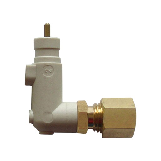 Condor Delayed unloader valve (90°) AEV 2W with screw connection for 6 mm plastic or copper discharge tube
