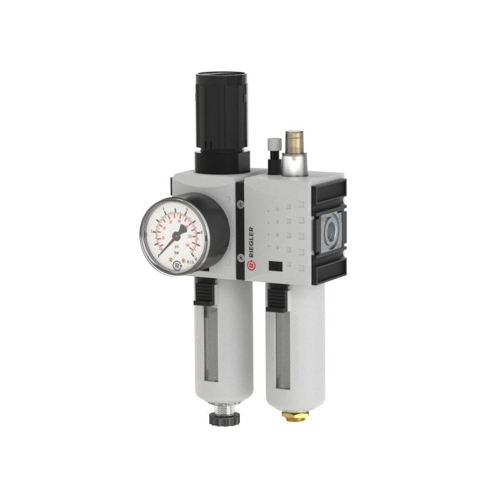 [100219] Riegler Service unit 2-part »FUTURA«, PC, Size 1, G 1/4, 0.5-8, Semi a.
