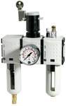 [100240] RIEGLER Wartungseinheit 3-tlg. »FUTURA«, PC, BG 2, G 1/2, 0,5 - 8 bar, VA