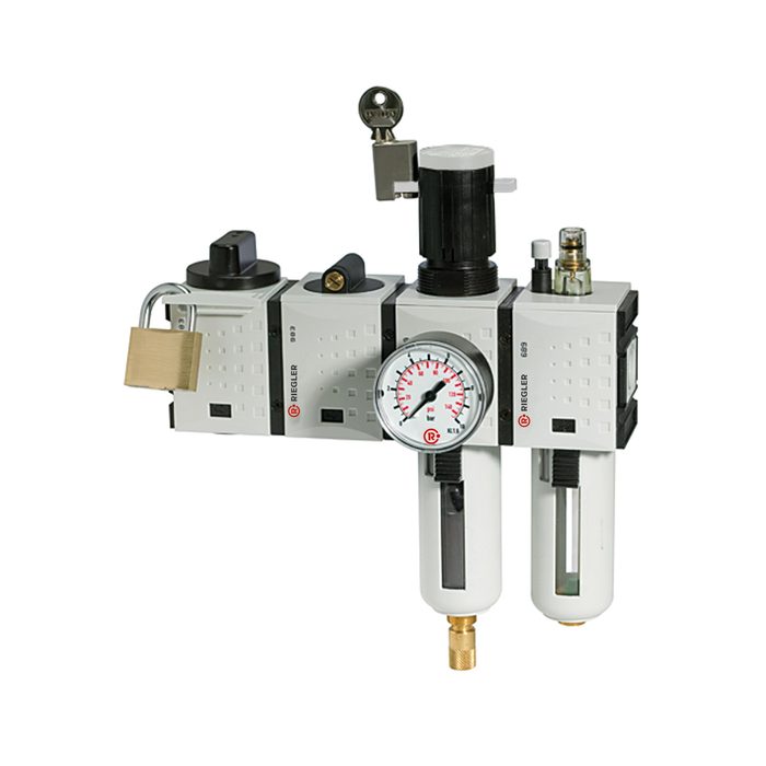 [100268] RIEGLER Wartungsstation SAFETY »FUTURA«, KH-AV-2-tlg.-WE, VA, BG 1, G 3/8