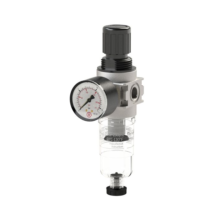 [100354] RIEGLER Filter regulator »multifix-mini«, PC container, G 1/4, 0.5-10 bar
