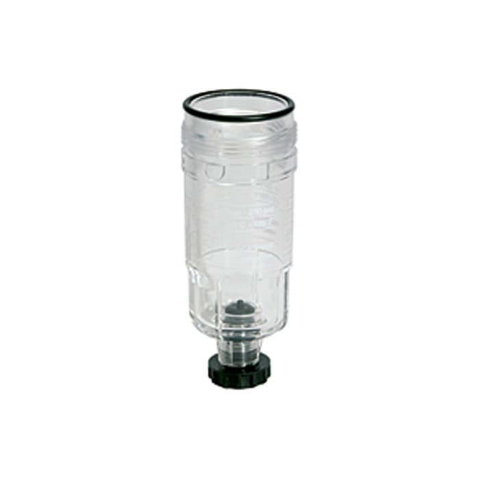[100357] RIEGLER Polycarbonatbehälter, inkl. NBR-O-Ring 30x2, halbautom. Ablass