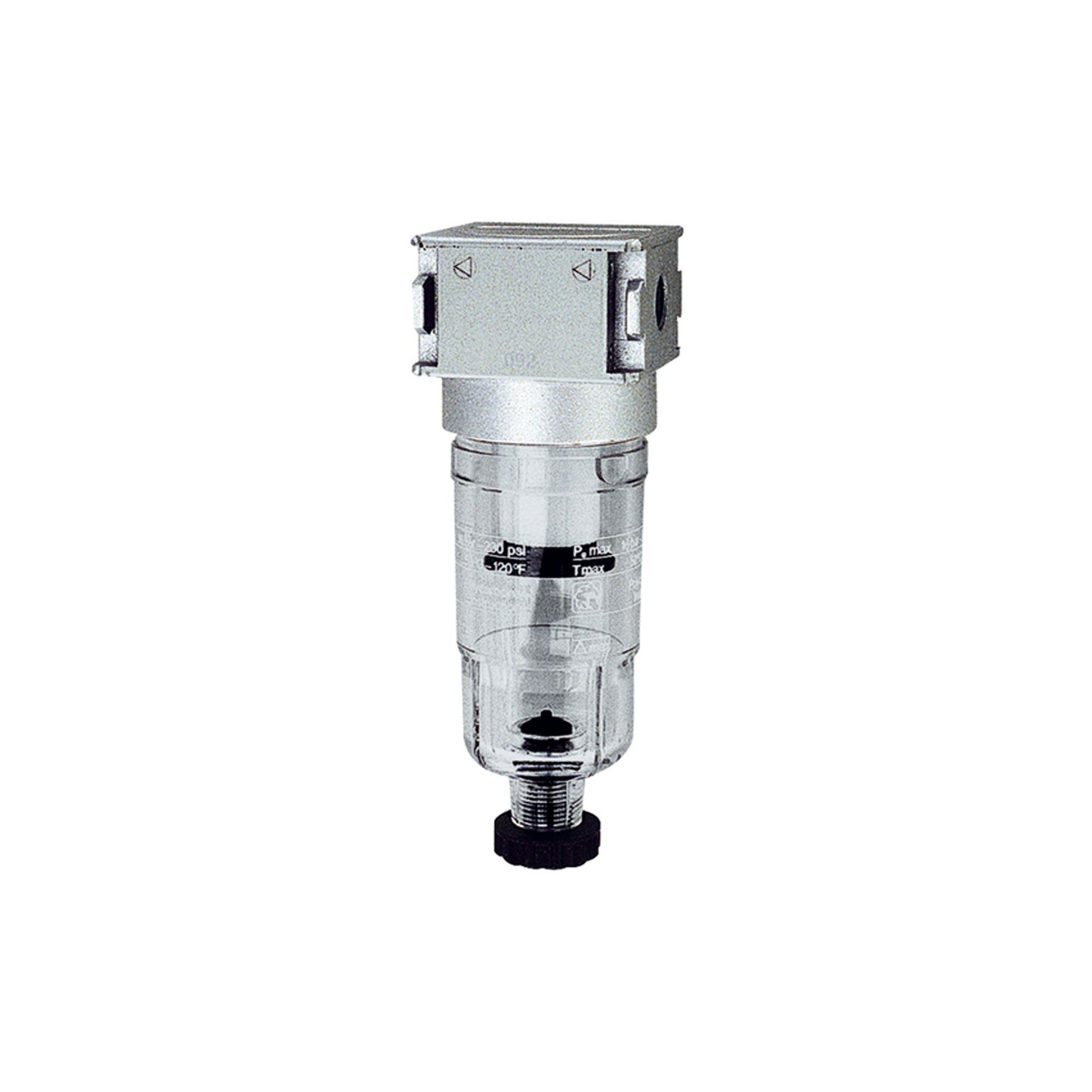 RIEGLER Filter »multifix-mini«, mit PC-Behälter, 5 µm, BG 0, G 1/8