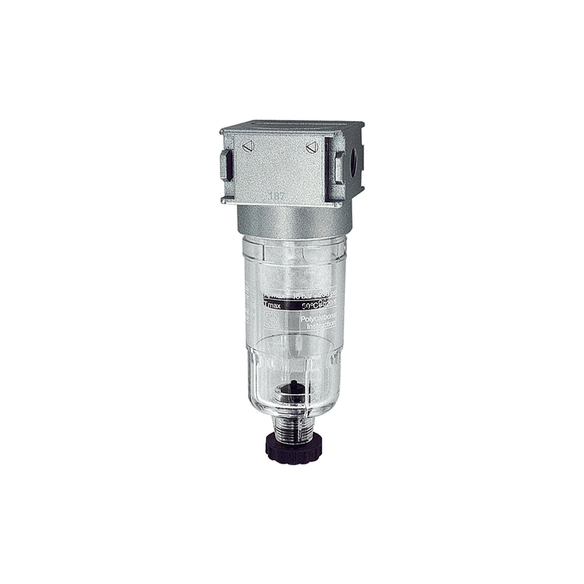 [100368] RIEGLER Vorfilter »multifix-mini«, mit PC-Behälter, 0,3 µm, BG 0, G 1/8