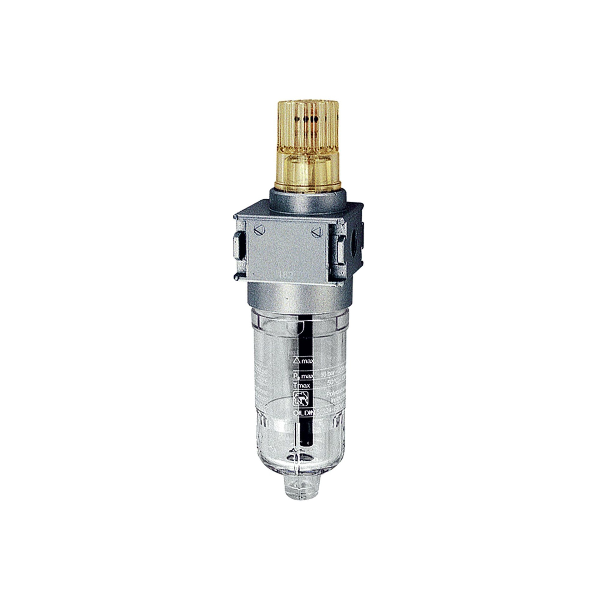 RIEGLER Mist oiler »multifix-mini« with polycarbonate container, G 1/4