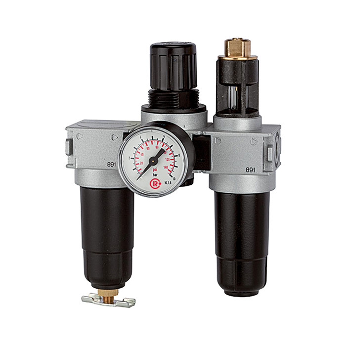 RIEGLER Service unit 3-part »multifix-mini«, Metal container, G 1/8
