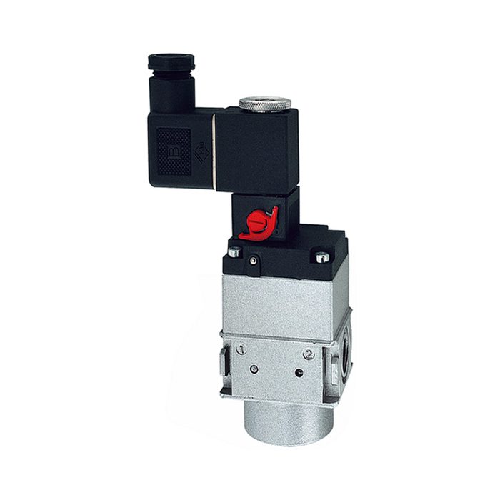 [100408] RIEGLER Switch valve (3/2-way valve) »multifix-mini«, 24 V DC, G 1/4