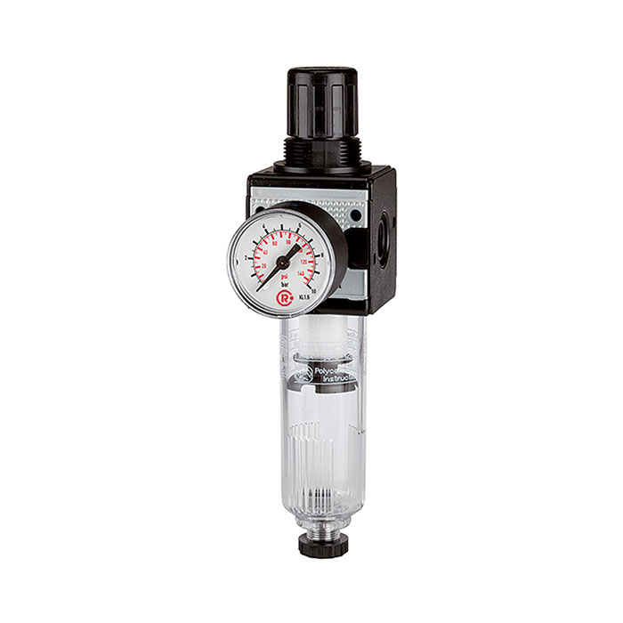RIEGLER Filterregler »multifix«, PC-Behälter, BG 1, G 1/4, 0,5-10 bar, HA