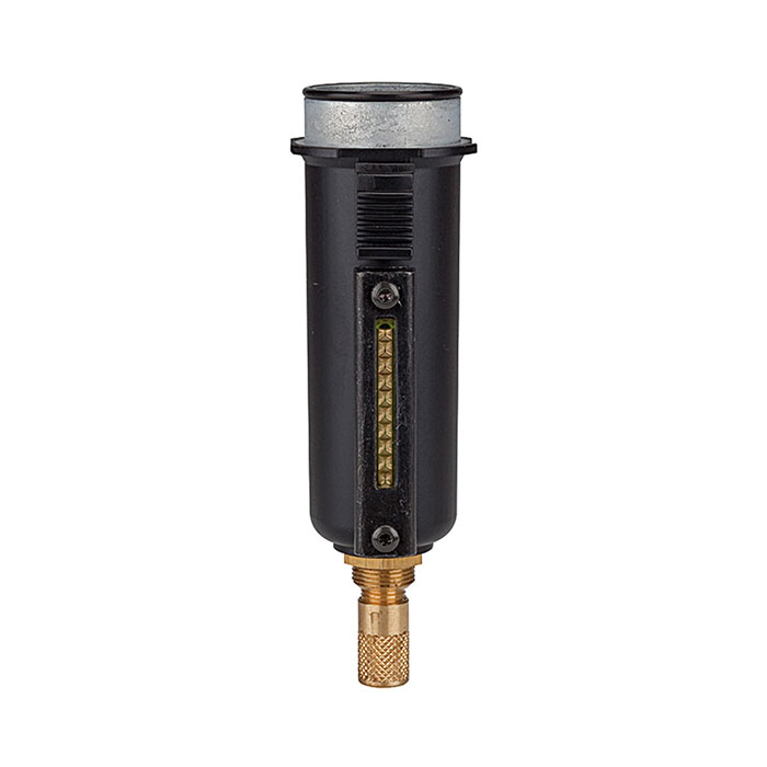 [100499] RIEGLER Metallbehälter mit Sichtrohr, inkl. O-Ring, mit autom. Ablass BG1