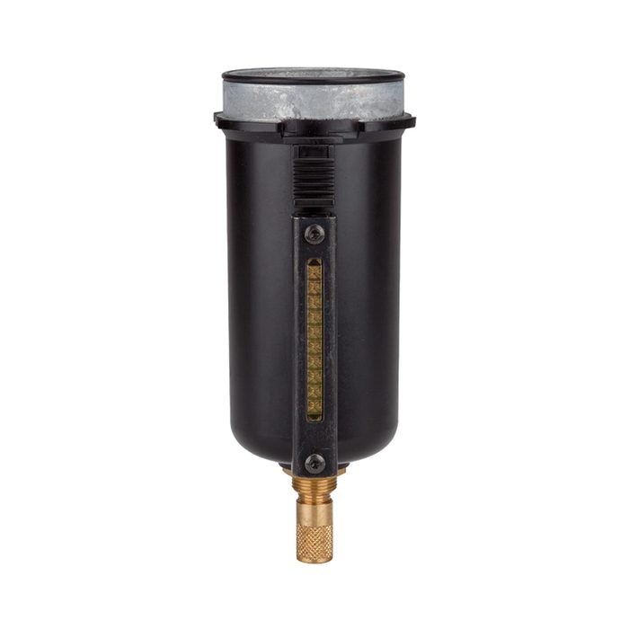 [100503] RIEGLER Metal container with viewing tube, incl. O-ring