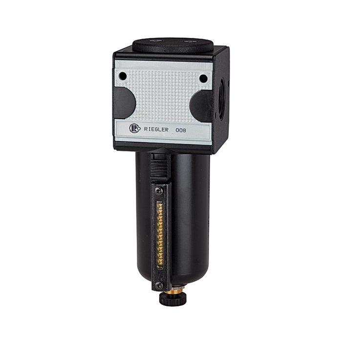 [100532] RIEGLER Vorfilter »multifix«, mit Metallbehälter, 0,3 µm, BG 3, G 1/2