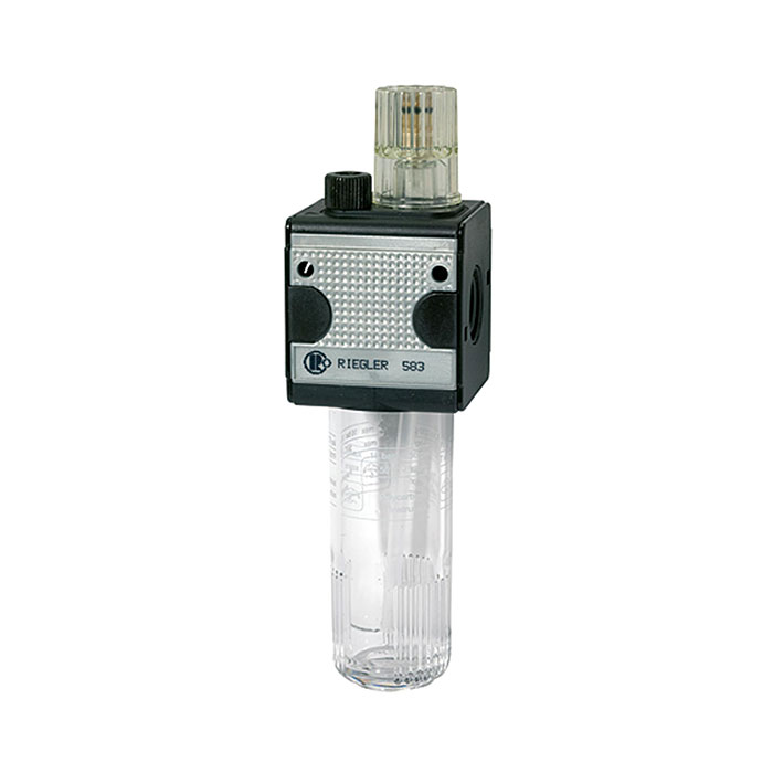 RIEGLER Mist oiler »multifix« with polycarbonate container, Size 1, G 1/4