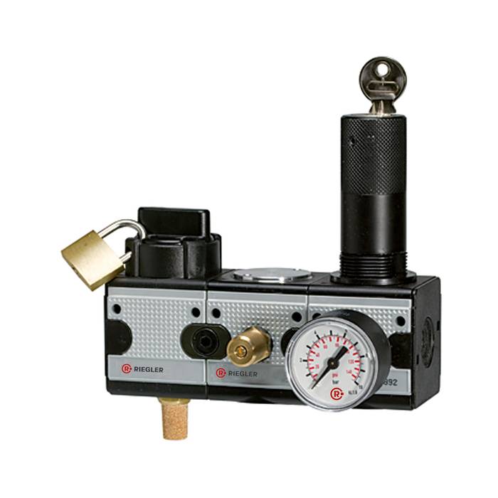 [100596] RIEGLER Wartungsstation SAFETY »multifix«, KH-AV-DR, BG1, G 1/4, 2-10 bar