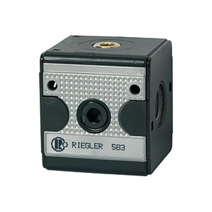 [100609] RIEGLER Verteiler »multifix«, breite Ausführung, BG 3, G 1/2, 4 Abgänge