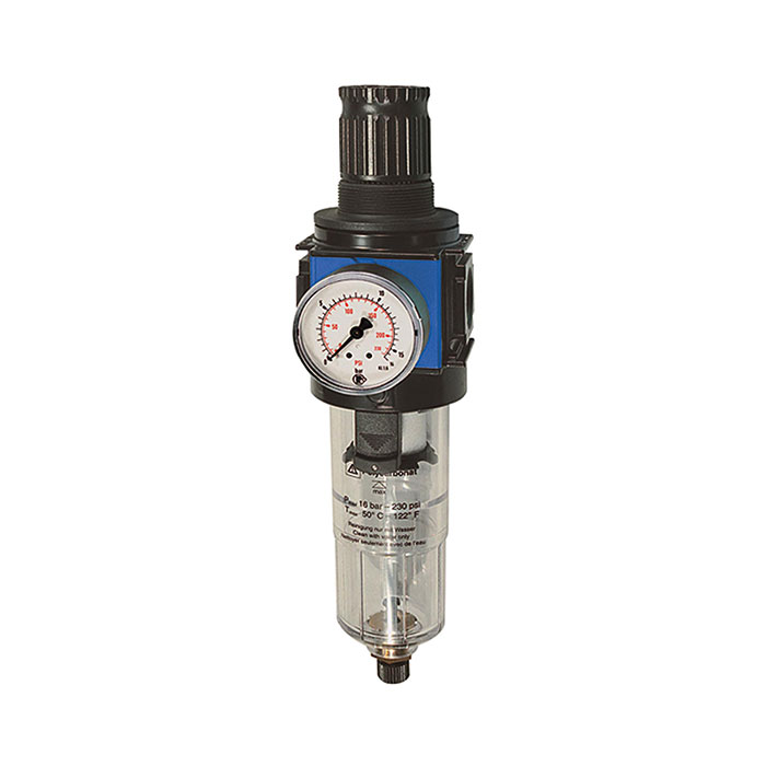 Filterregler »variobloc« mit PC-Behälter, BG 1, G 1/4, 0,5-10 bar