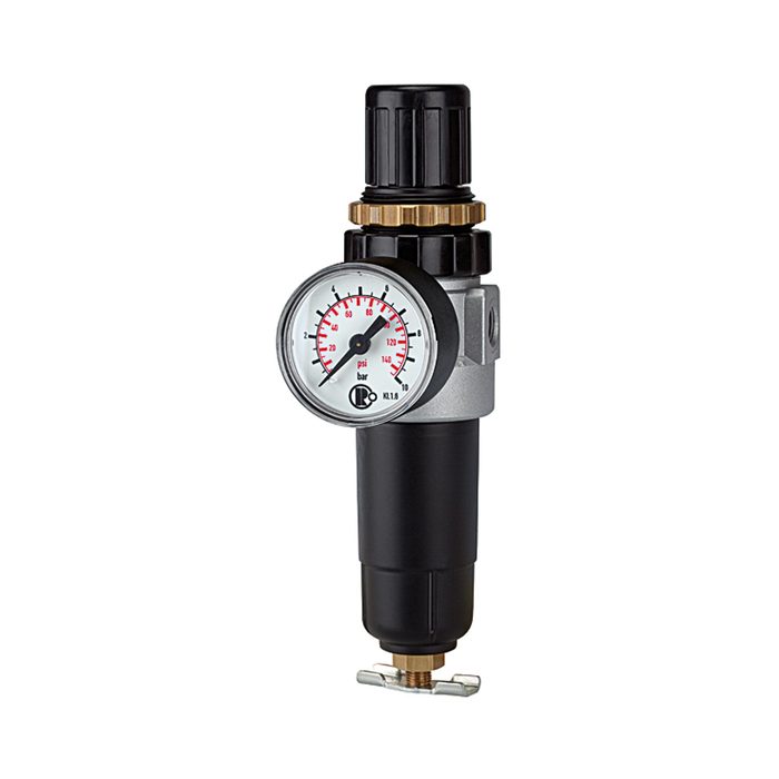 [100784] RIEGLER Filter regulator »Standard-mini«, Metal container, 5 µm, G 1/4