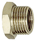 [100844] RIEGLER Reducing nipple short, G 1 o., G 3/4 i., nickel-plated brass