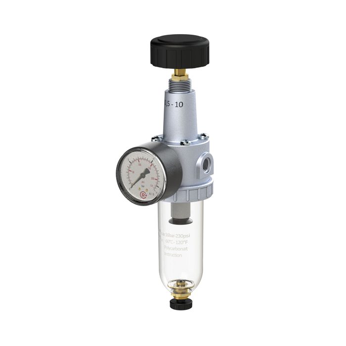 [100924] RIEGLER Filter regulator »Standard«, PC container, 40 µm, Size 2, G 3/8