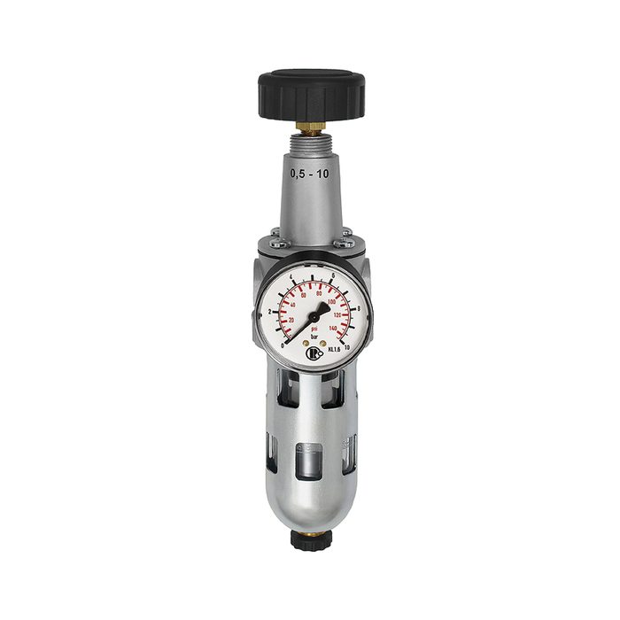 [100931] RIEGLER Filter regulator »Standard«, Protective cage, 5 µm, Size 3, G 1/2