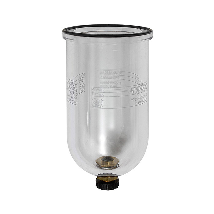 RIEGLER Polycarbonate container, for filter regulator / filter »Standard«