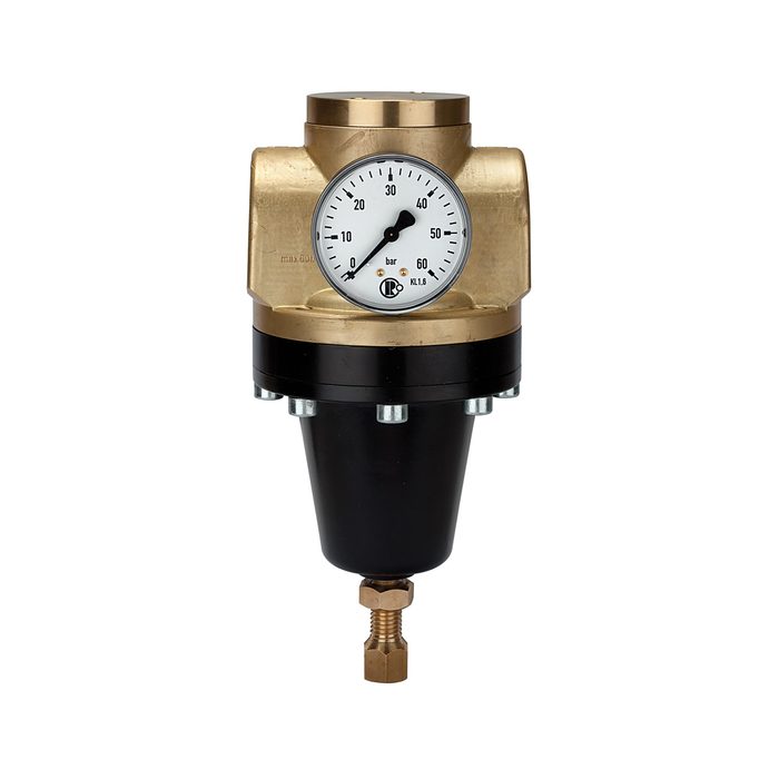 [101151] RIEGLER High pressure regulator 60 bar, G 1, Control range 0.5 - 12 bar