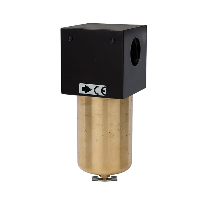 [101181] RIEGLER Mikrofilter für hohe Drücke bis 60 bar, Handablassventil, G 1/2