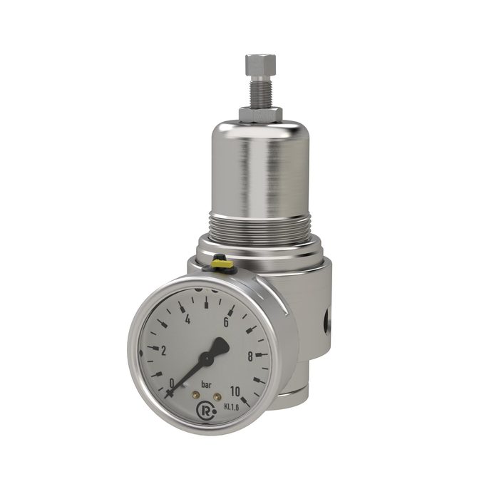 [101192] RIEGLER Stainless steel pressure regulator, 1.4404, G 1/4, 1 - 15 bar