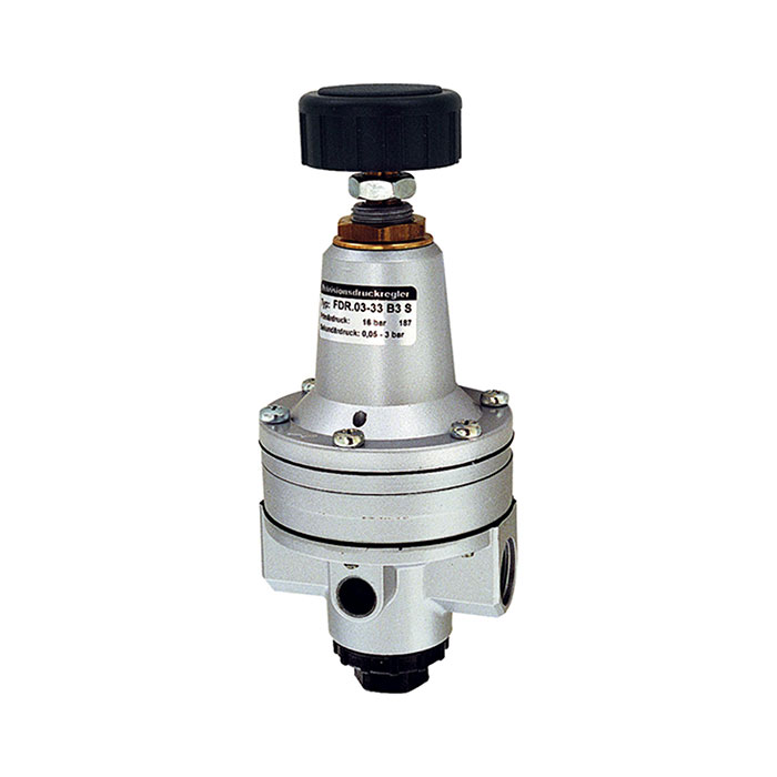 RIEGLER Precision pressure regulator, G 1/4, Control range 0.05 - 7 bar