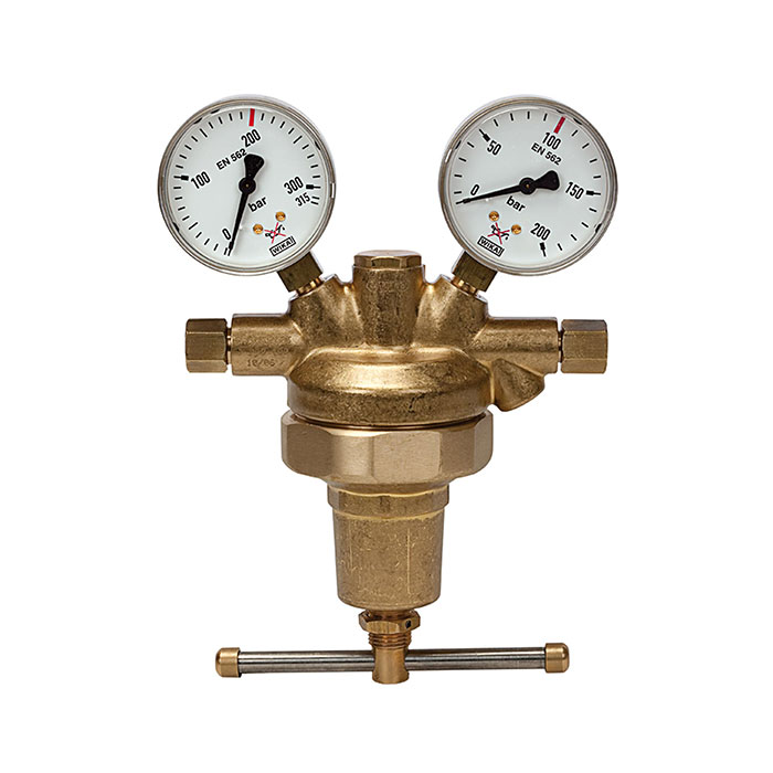 RIEGLER Line pressure regulator 200 bar, G 1/4 i., 1 - 50 bar