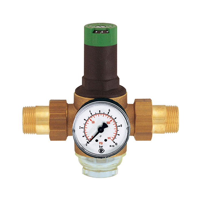 RIEGLER Pressure regulator, potable water DVGW tested, R 1 1/2, 1.5-6 bar